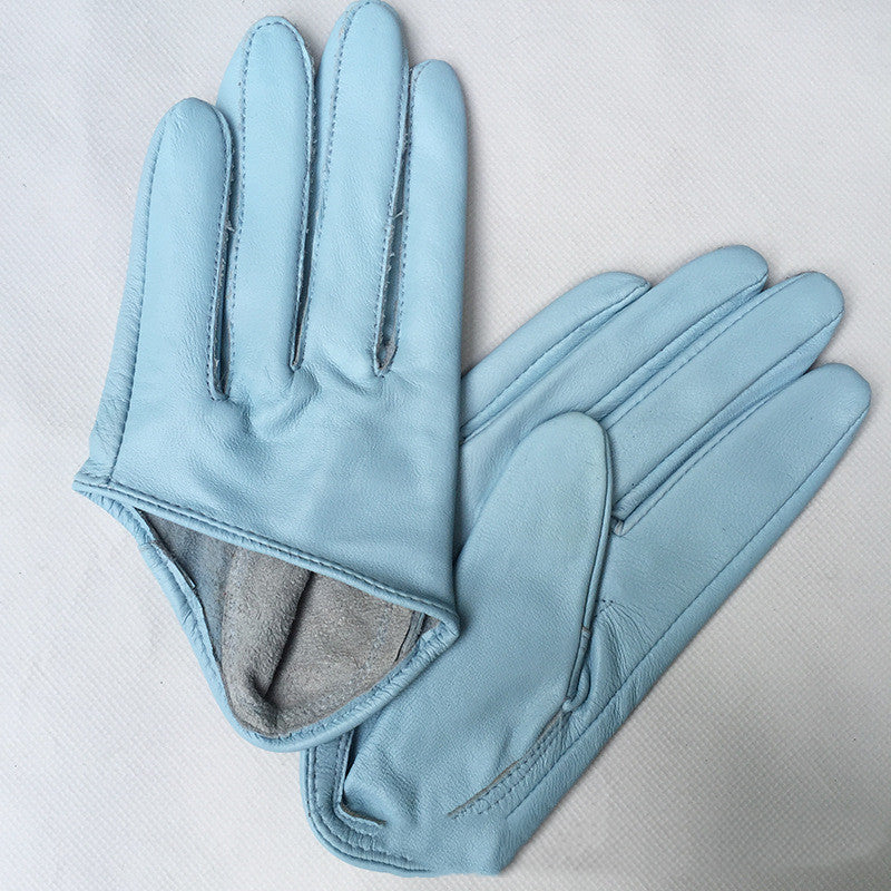 Short Leather Gloves Half Palm Sheep Models Special Wholesale Star Pure Leather