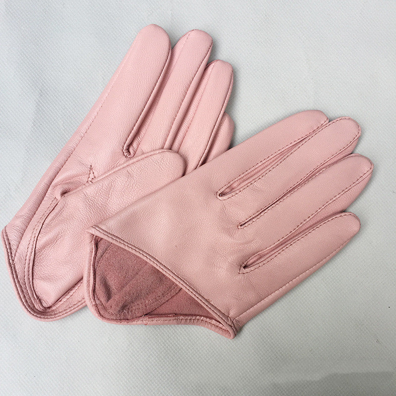 Short Leather Gloves Half Palm Sheep Models Special Wholesale Star Pure Leather