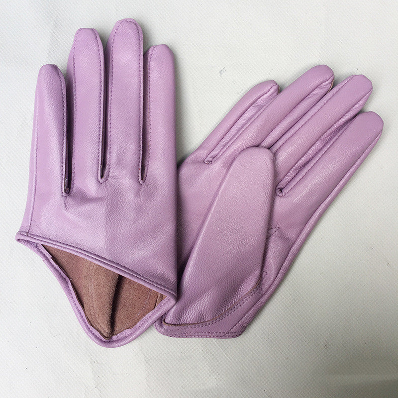 Short Leather Gloves Half Palm Sheep Models Special Wholesale Star Pure Leather