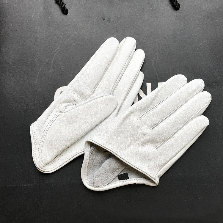 Short Leather Gloves Half Palm Sheep Models Special Wholesale Star Pure Leather