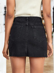 Plain Denim Skirt