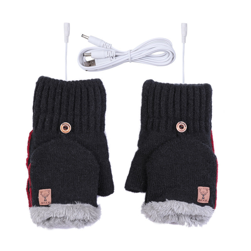 Guantes cálidos de medio dedo