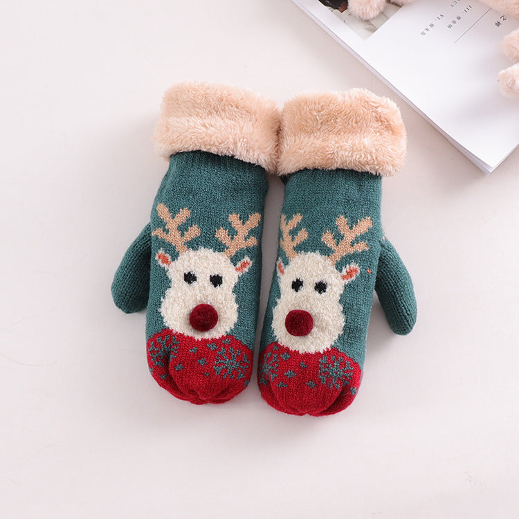 Christmas plush gloves