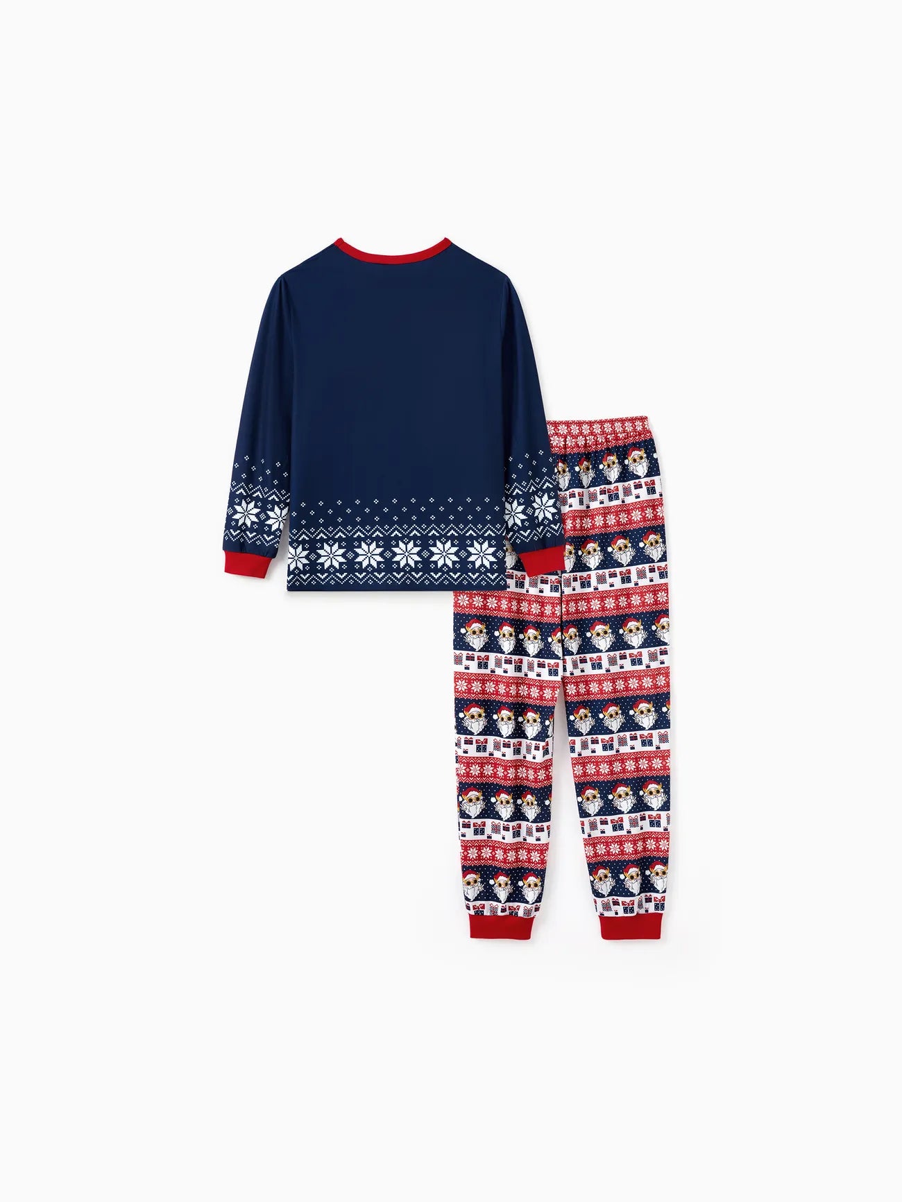 Passendes Familien-Pyjama-Set mit Weihnachtsmann-Grafik