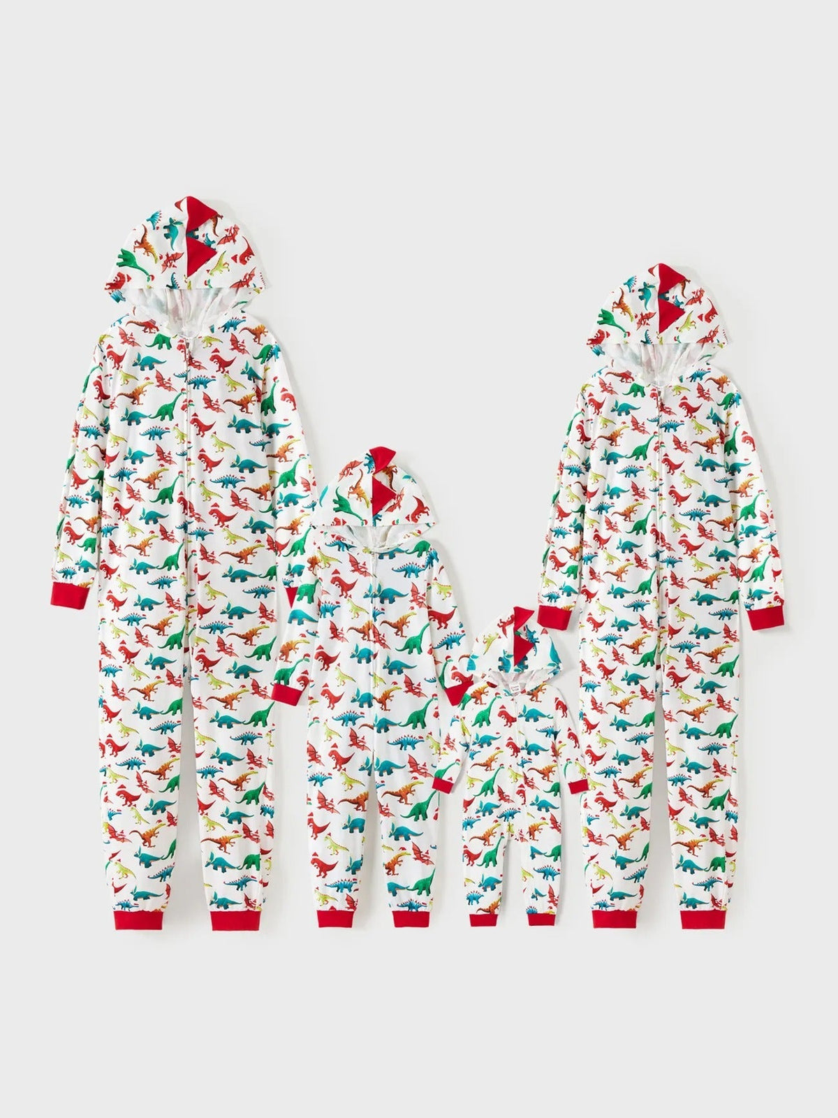 Pijamas familiares navideños con diseño de capucha 3D