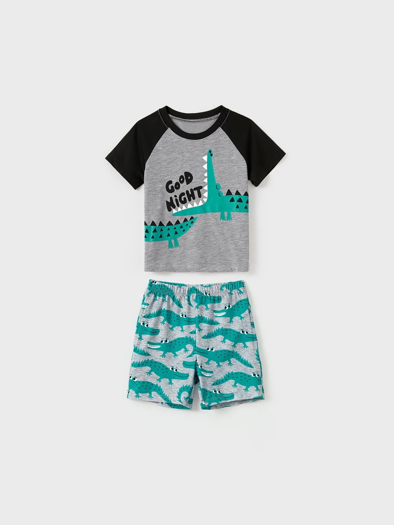 Pijama de verano con estampado de cocodrilo a juego para toda la familia