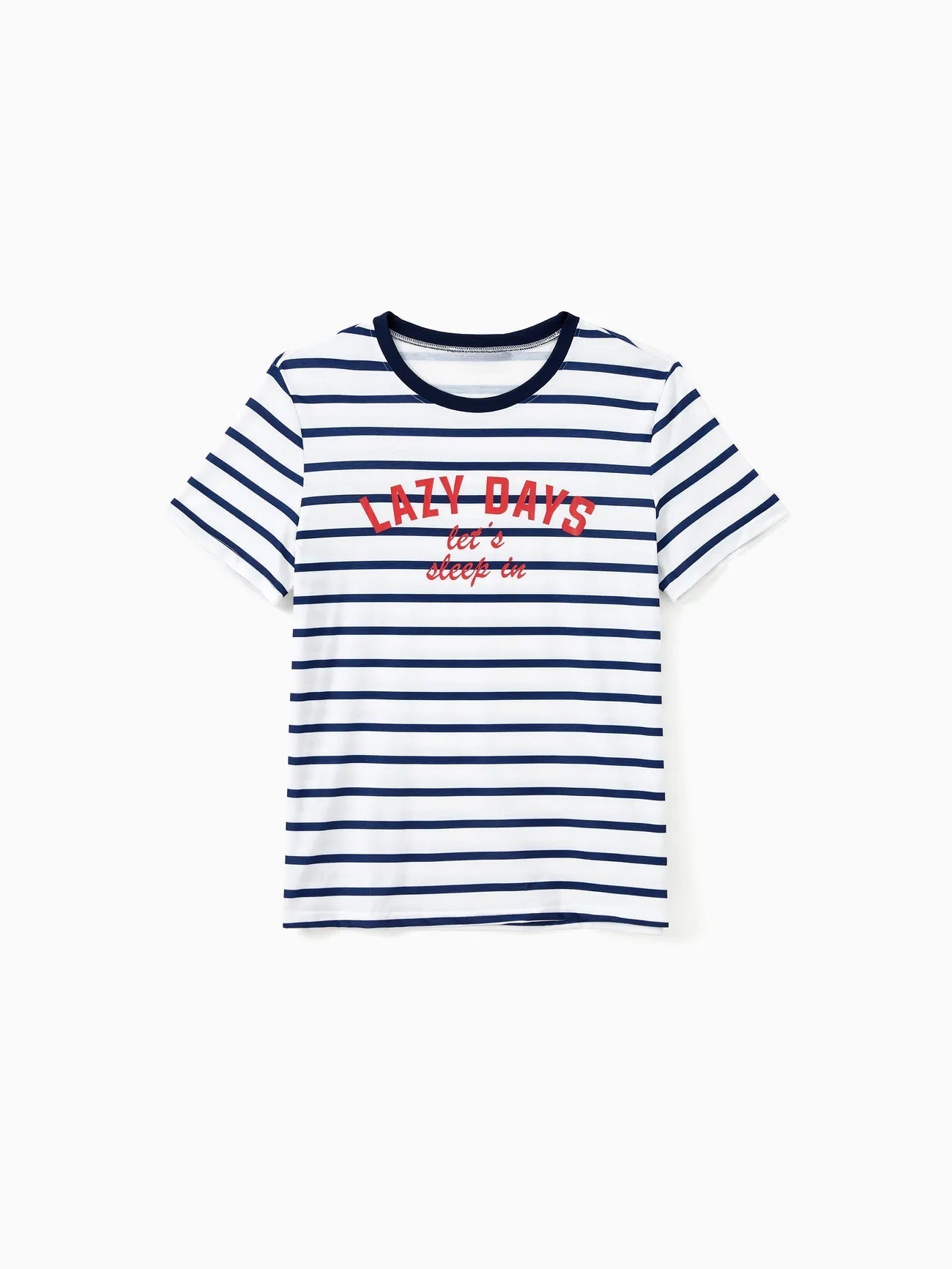 Passendes Familien-Pyjama-Set im Preppy-Stil mit Streifen und Shorts