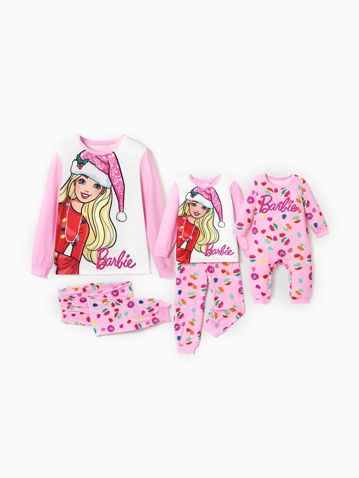 Barbie – Pyjama-Set „Mom And Me“ mit Weihnachtsprint