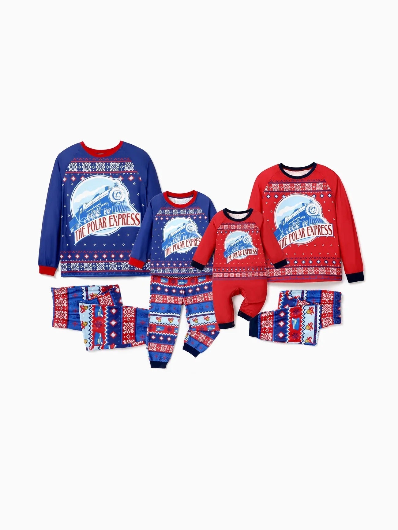 Conjunto de pijama familiar navideño a juego de El Expreso Polar 