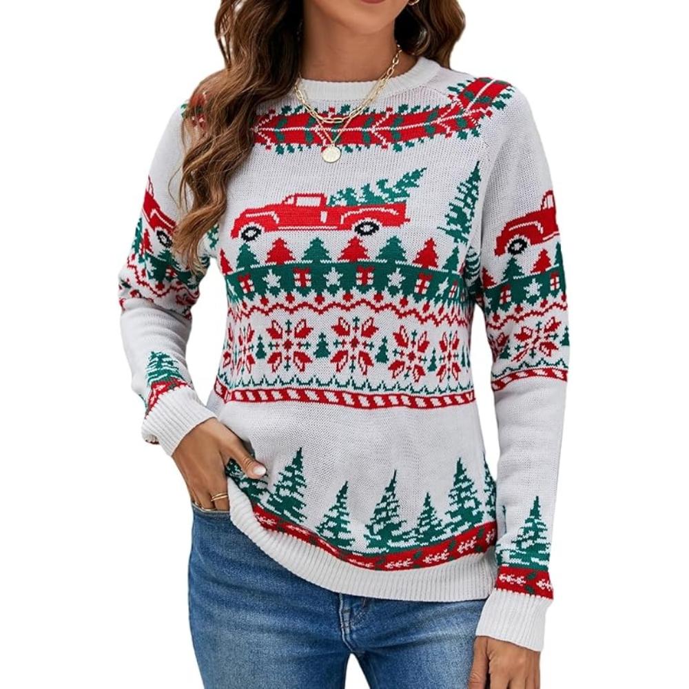 Joyful Knitted Sweater For Holiday Celebrations