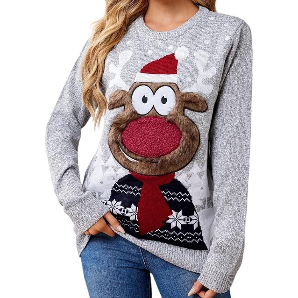 Joyful Knitted Sweater For Holiday Celebrations