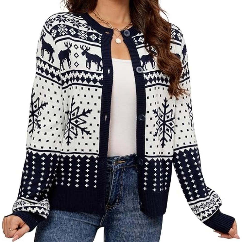 Joyful Knitted Sweater For Holiday Celebrations