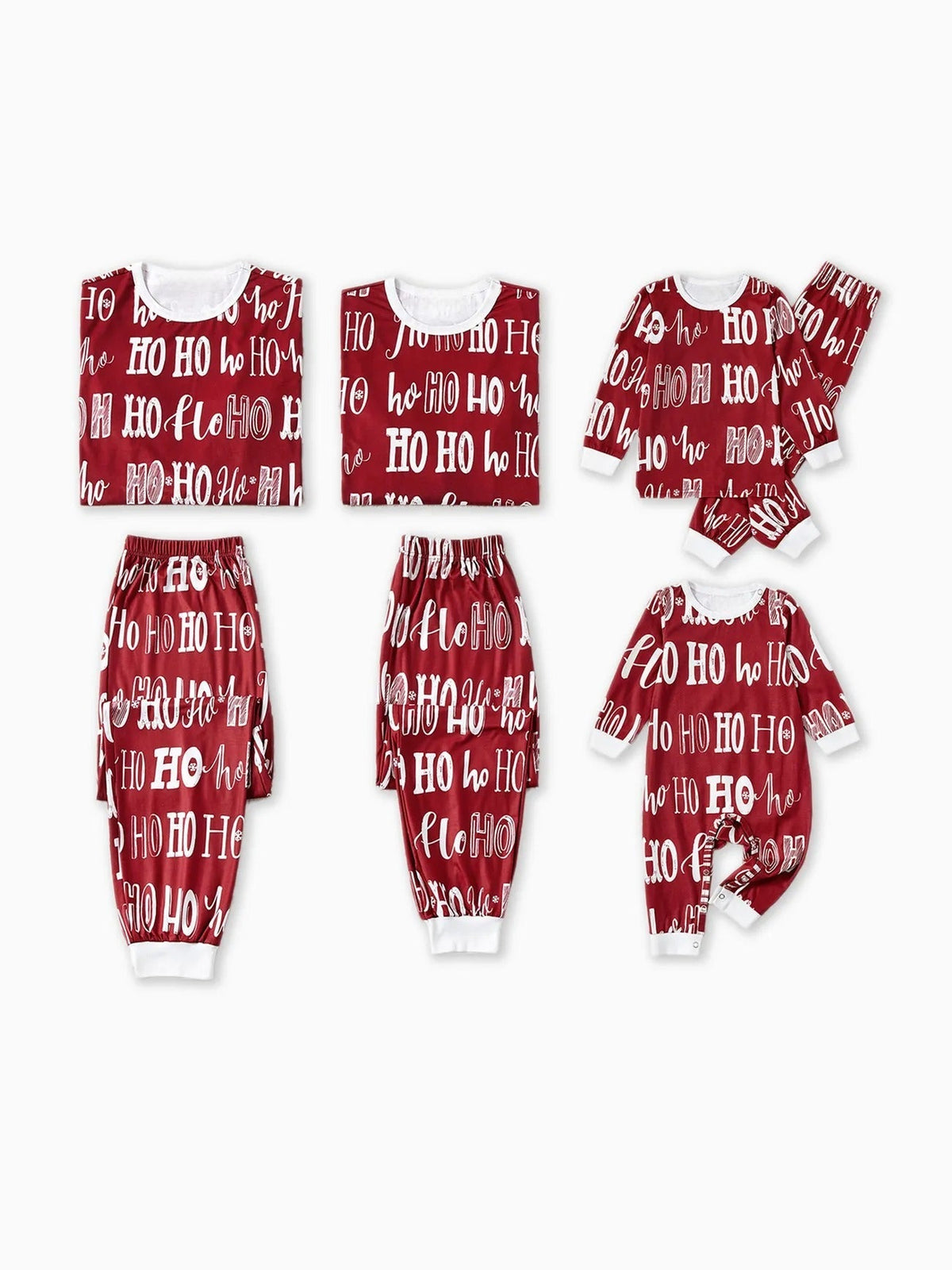 Christmas Family Matching Letter Print Pajama Sets