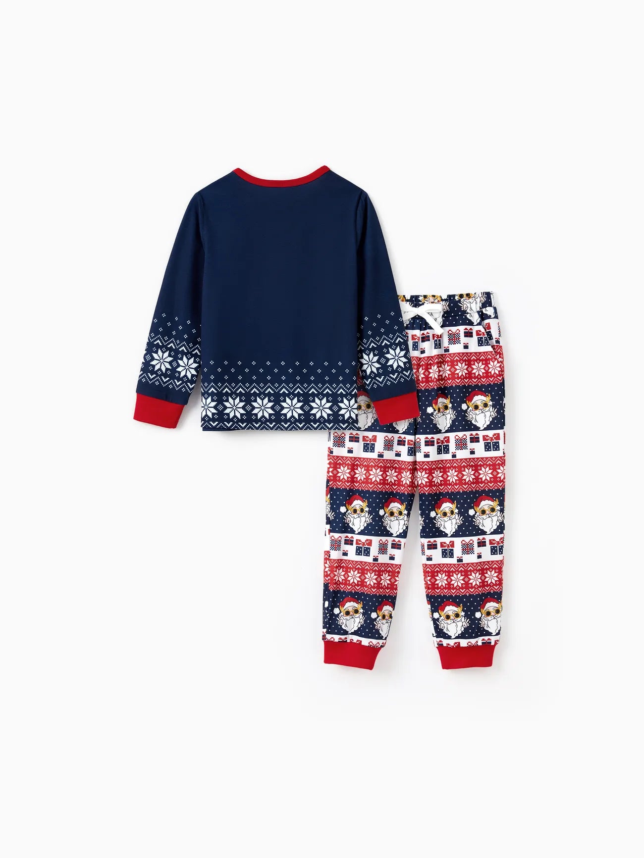 Passendes Familien-Pyjama-Set mit Weihnachtsmann-Grafik