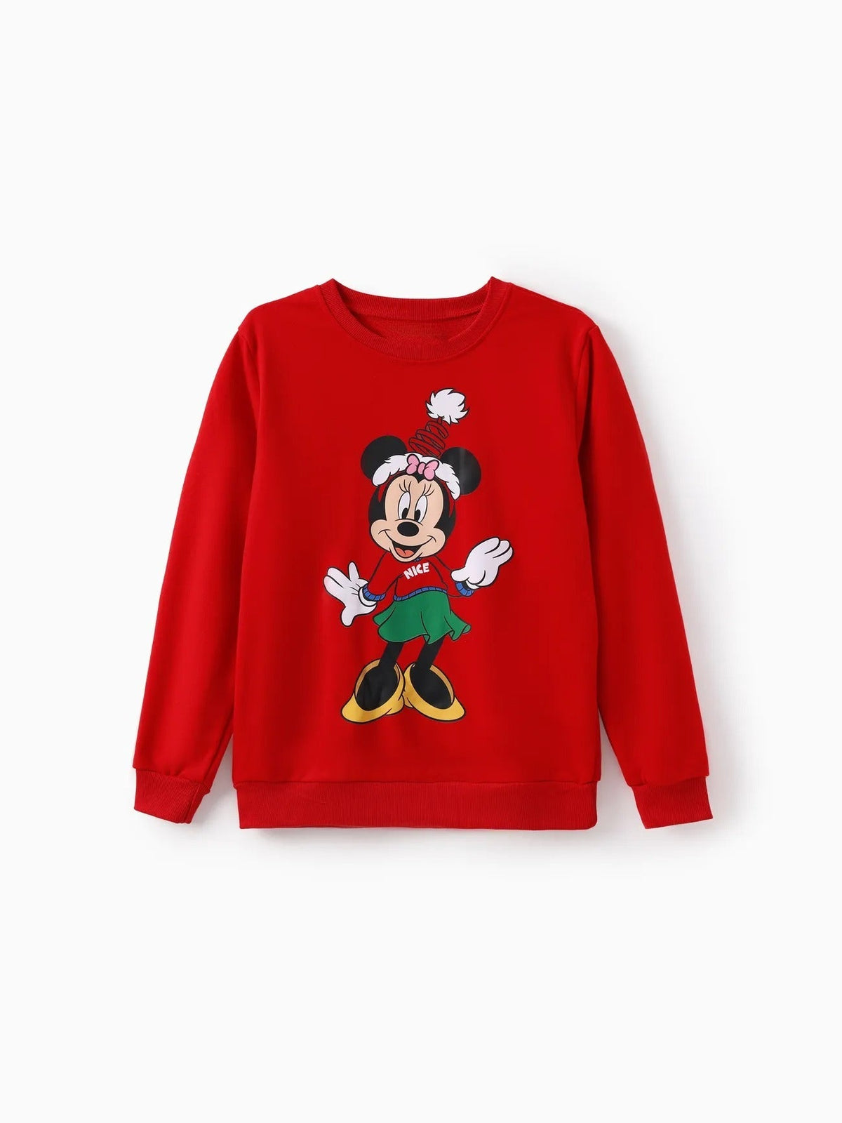Sudadera navideña familiar con estampado de Mickey y sus amigos