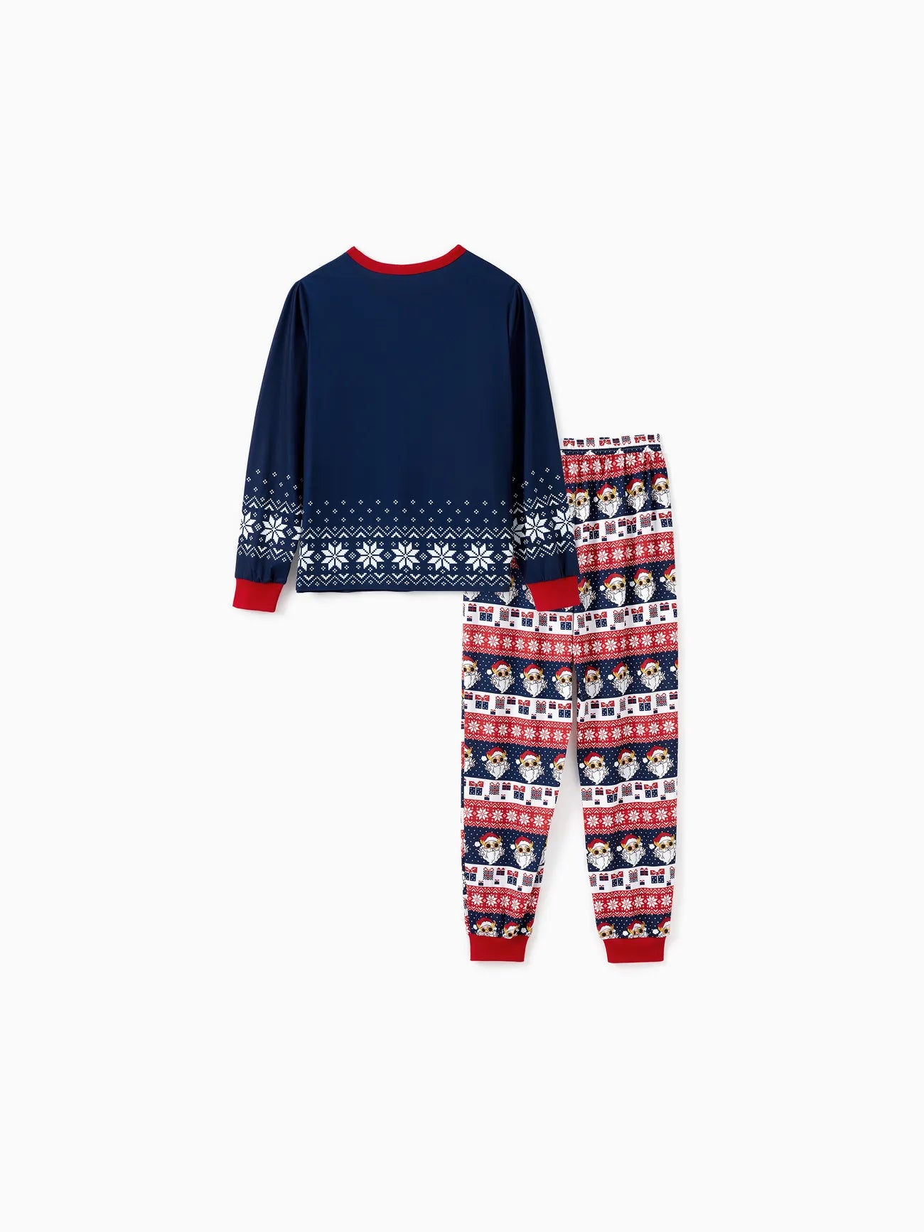 Passendes Familien-Pyjama-Set mit Weihnachtsmann-Grafik