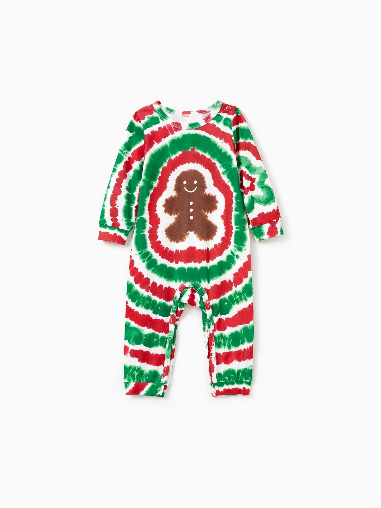 Weihnachts-Batik-Lebkuchenmann-Familienpyjama-Set