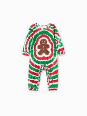 Conjunto de pijama familiar con diseño de hombrecito de jengibre y teñido anudado navideño