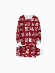 Christmas Family Matching Letter Print Pajama Sets