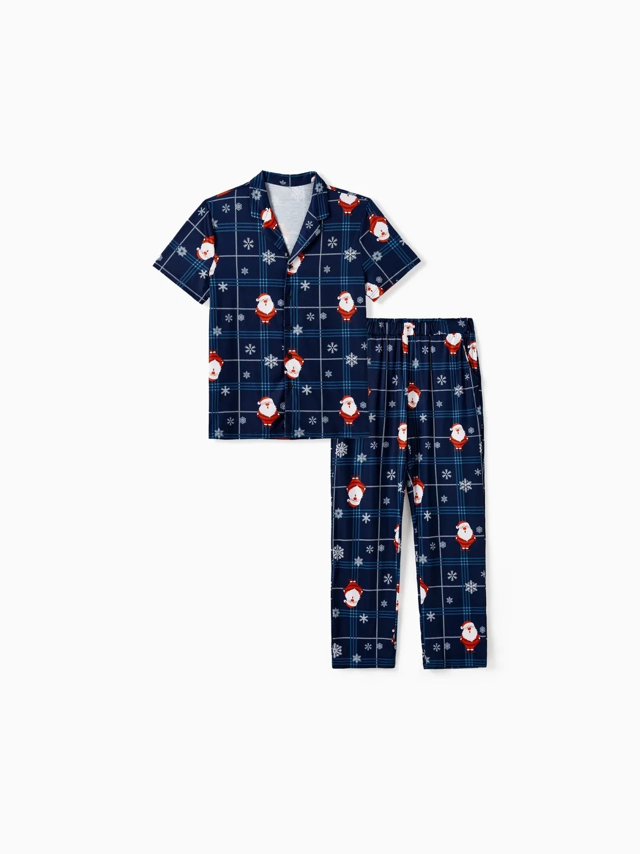 Conjunto de pijama familiar navideño con estampado de Papá Noel