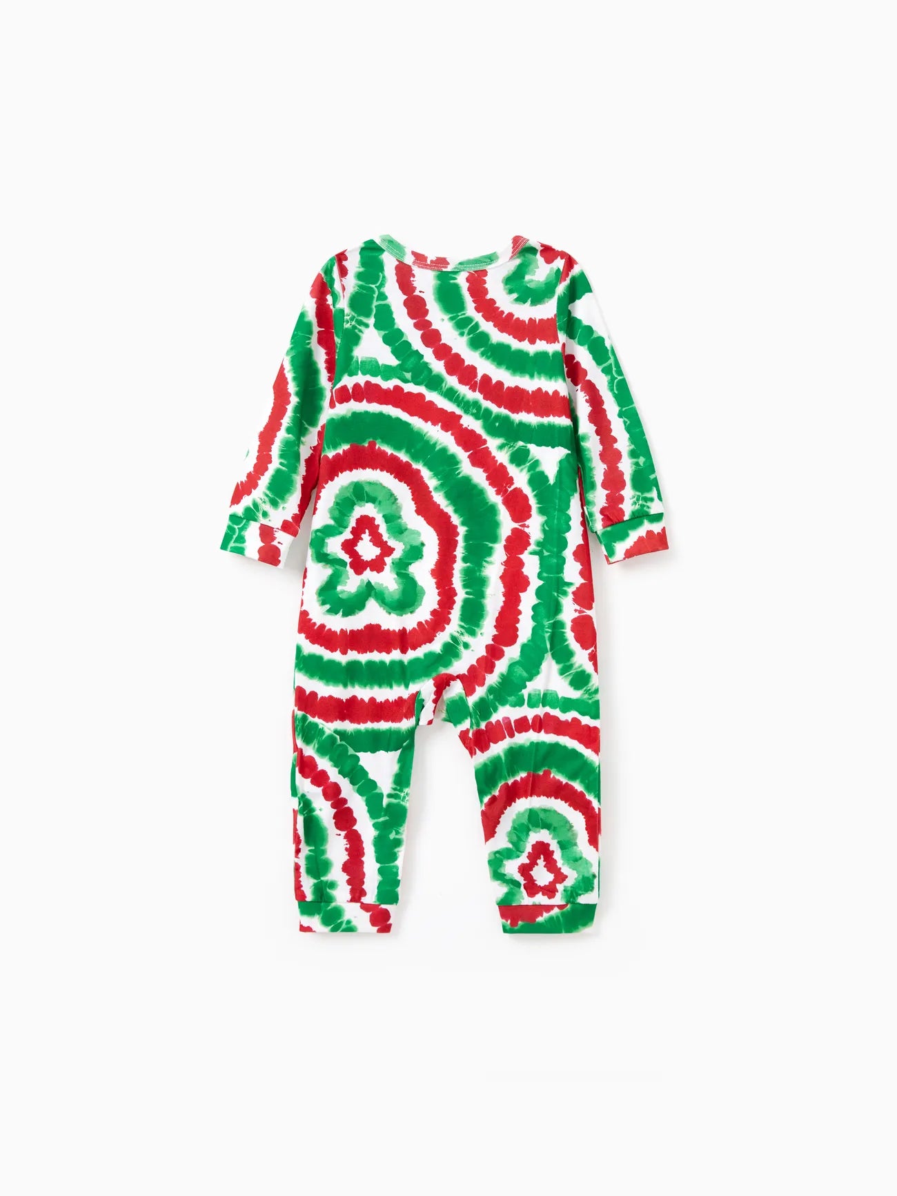 Conjunto de pijama familiar con diseño de hombrecito de jengibre y teñido anudado navideño