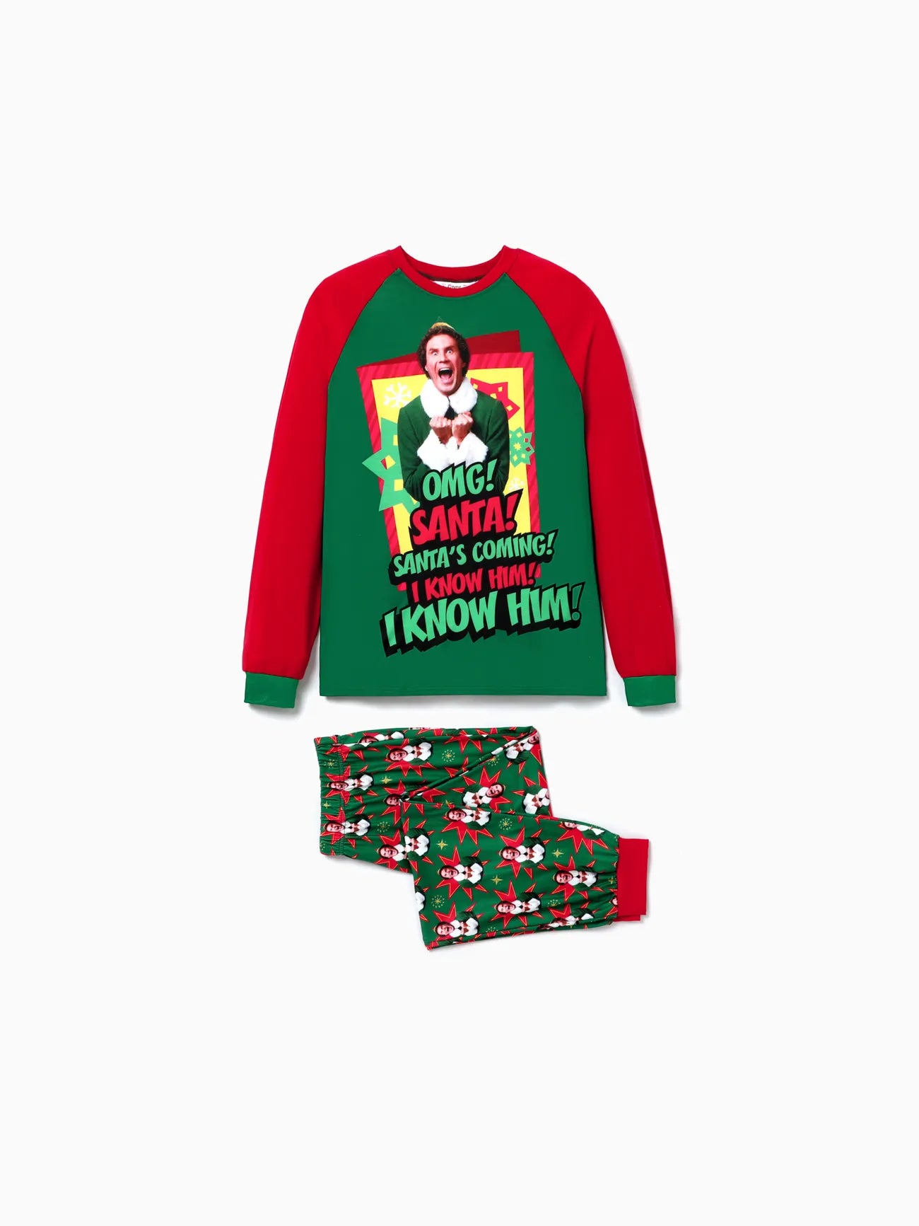 Conjunto de pijama navideño de elfo a juego para toda la familia