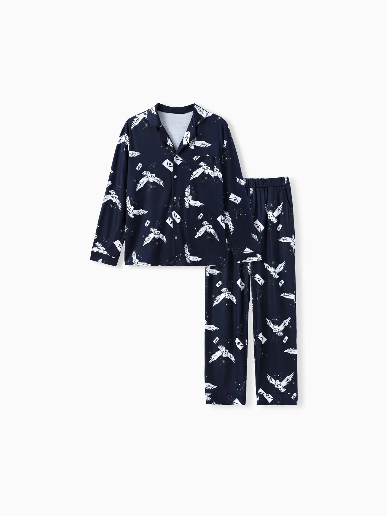 Family Christmas Pajamas Set With Harry Potter Owl Print