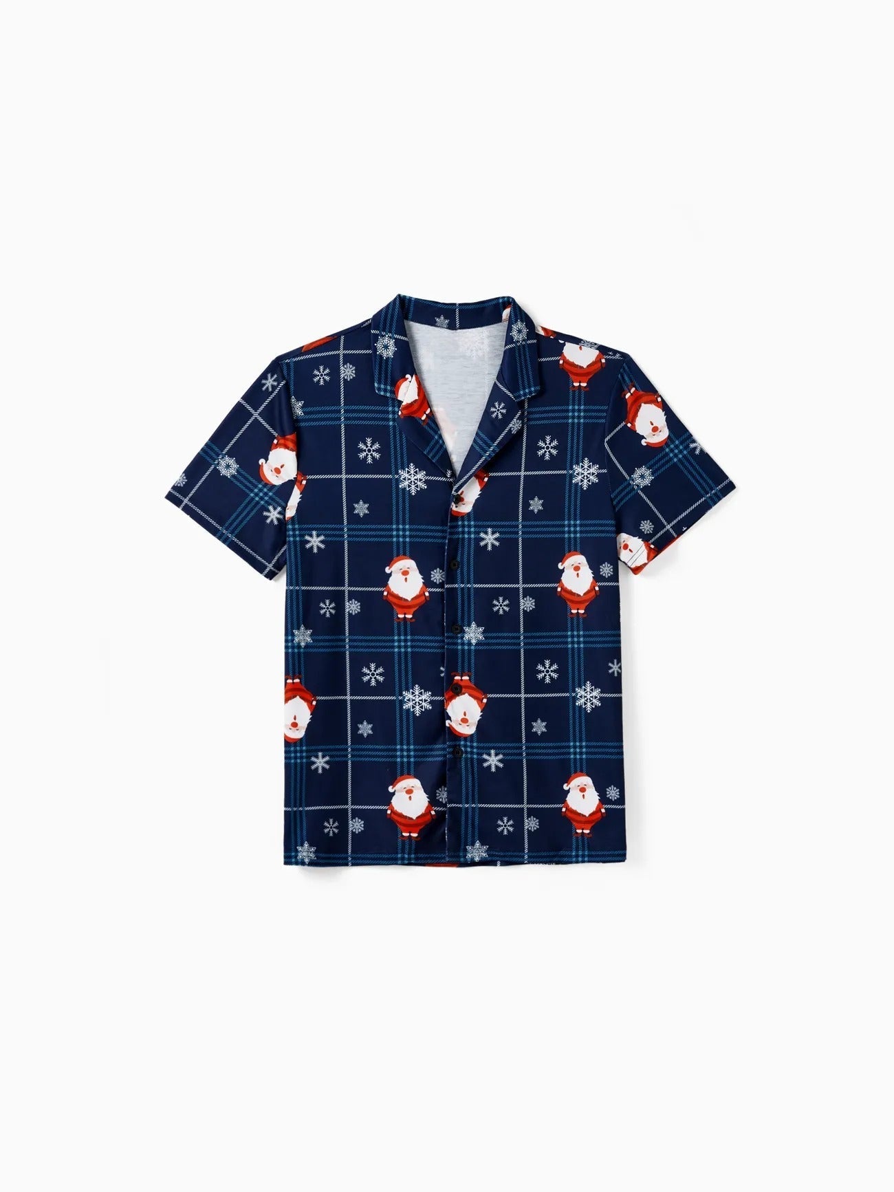 Conjunto de pijama familiar navideño con estampado de Papá Noel