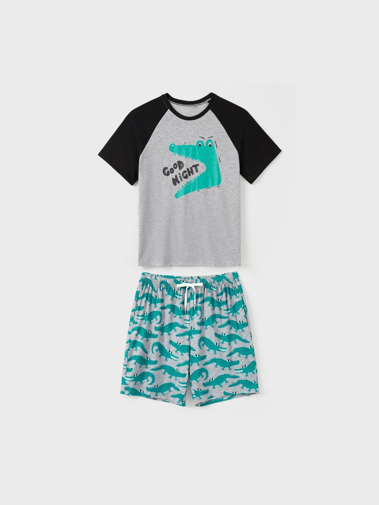 Pijama de verano con estampado de cocodrilo a juego para toda la familia