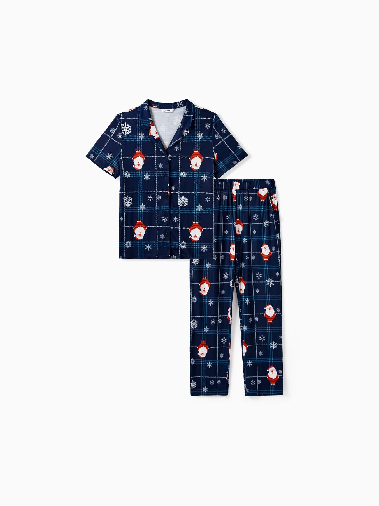 Weihnachts-Familienpyjama-Set mit Weihnachtsmann-Print