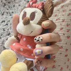 Handgemachter Nagelverschönerungs-Aufnäher mit süßem Karomuster