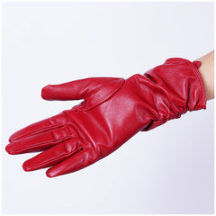 Women Winter Leather Gloves Outdoor Women Gloves