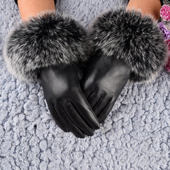 Sheepskin Fleece-lined Warm Gloves