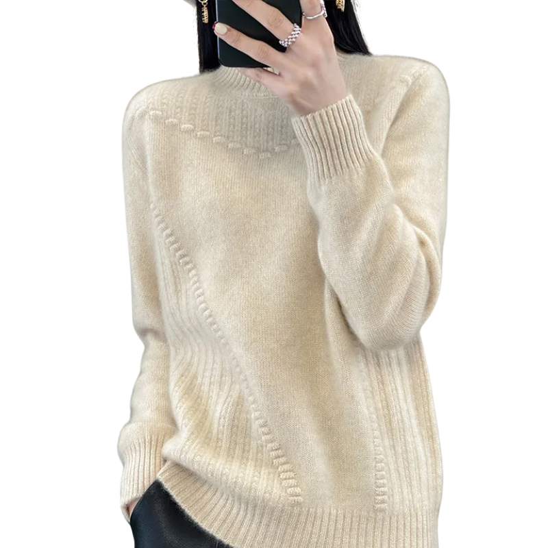 Loose Half Collar Pullover Sweater