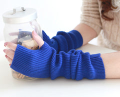 Mangas largas y gruesas de cachemira para mujer, otoño e invierno