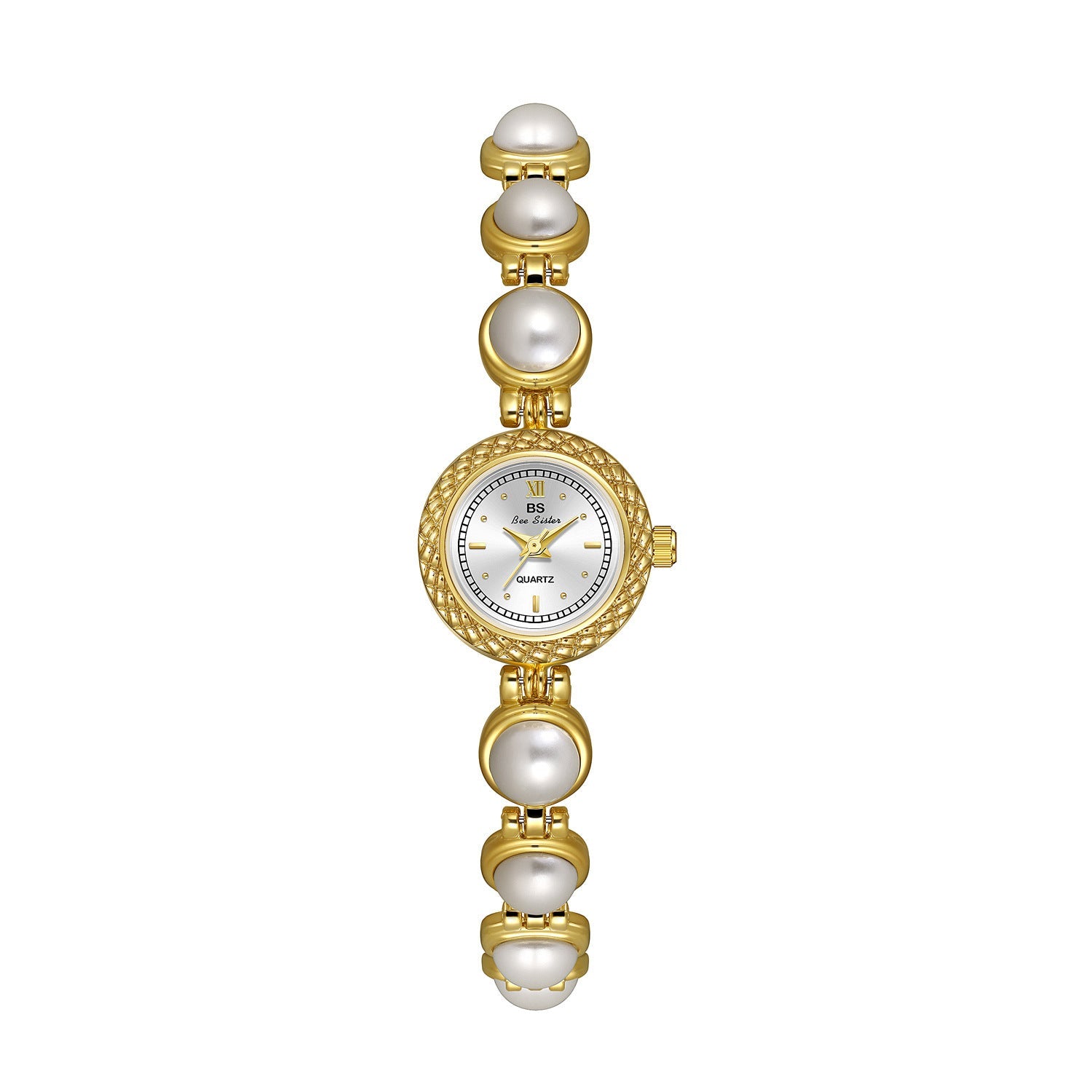 Reloj de pulsera de perlas de lujo BS Light