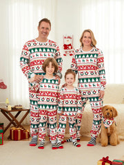 Passendes Familien-Oberteil und Pyjama-Set mit Weihnachtsmotiv 