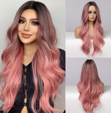 Chemical Fiber Wig Female Long Curly Hair