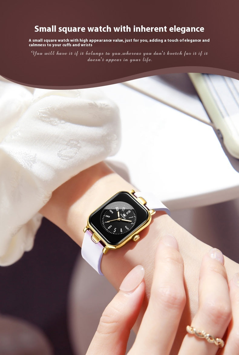 Simple Silicone Band Quartz Watch For Women