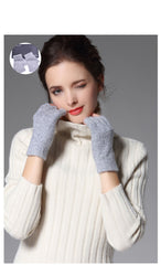 Wool half finger gloves