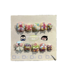 Blume Schmetterling trägt Nagel Patch