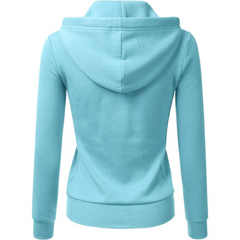 Chaqueta con capucha y cremallera con cordones