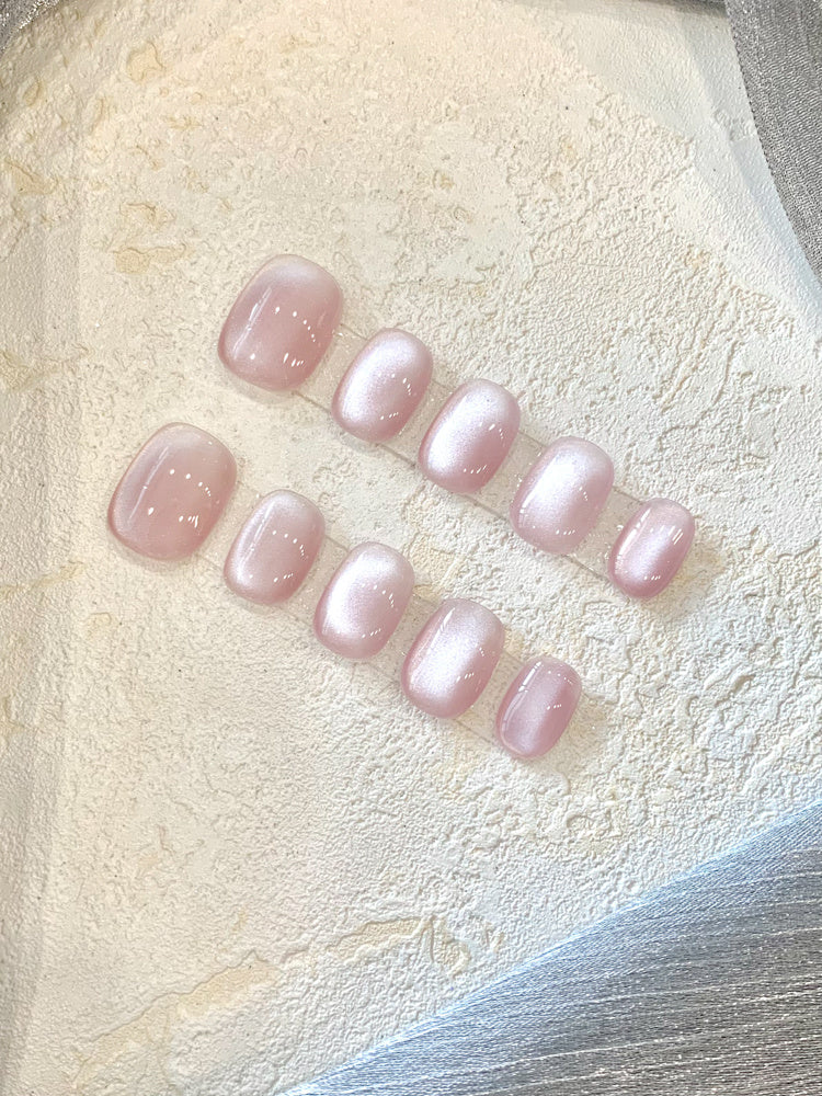 Cherry Blossom Cat Eye Wear Short Nail Stickers