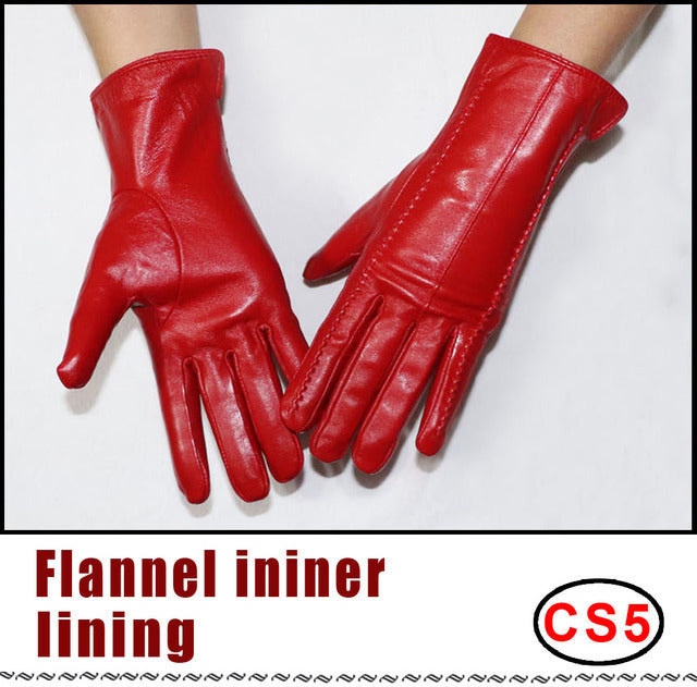 Schaffellhandschuhe Winter Wärme Plus Samt Kurz Thi