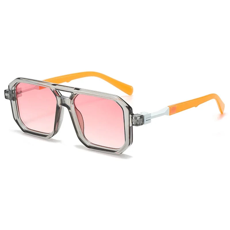 Quadratische Retro-Pilotensonnenbrille