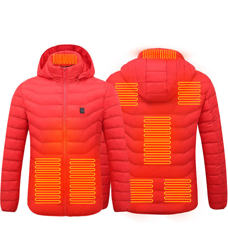 Chaqueta calefactable para exteriores con control de temperatura ajustable