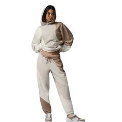 Two Tone Hoodie And Jogger Set