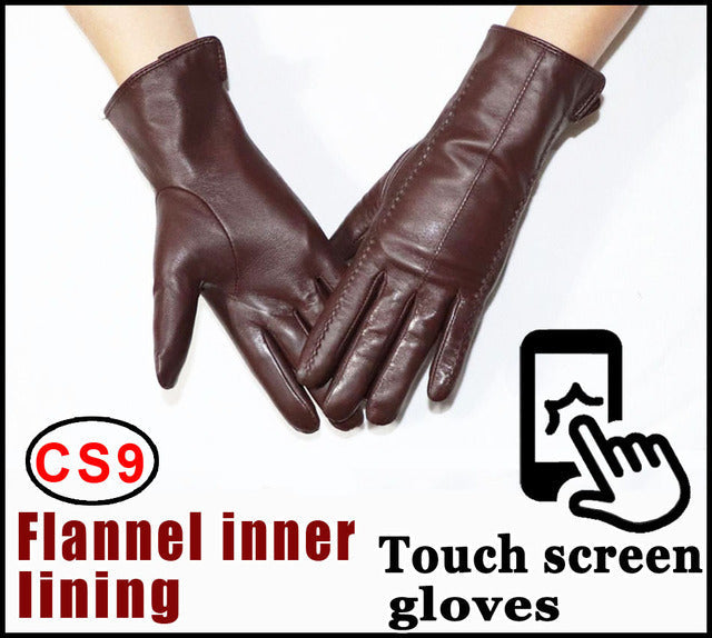 Sheepskin Gloves Winter Warmth Plus Velvet Short Thi