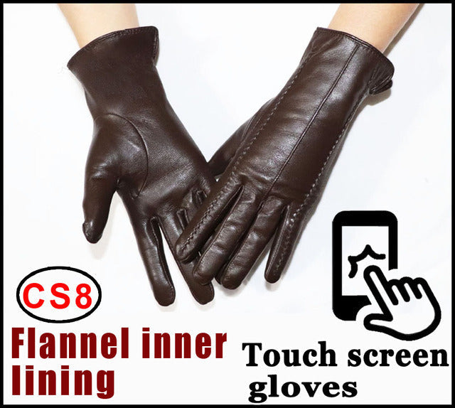 Sheepskin Gloves Winter Warmth Plus Velvet Short Thi