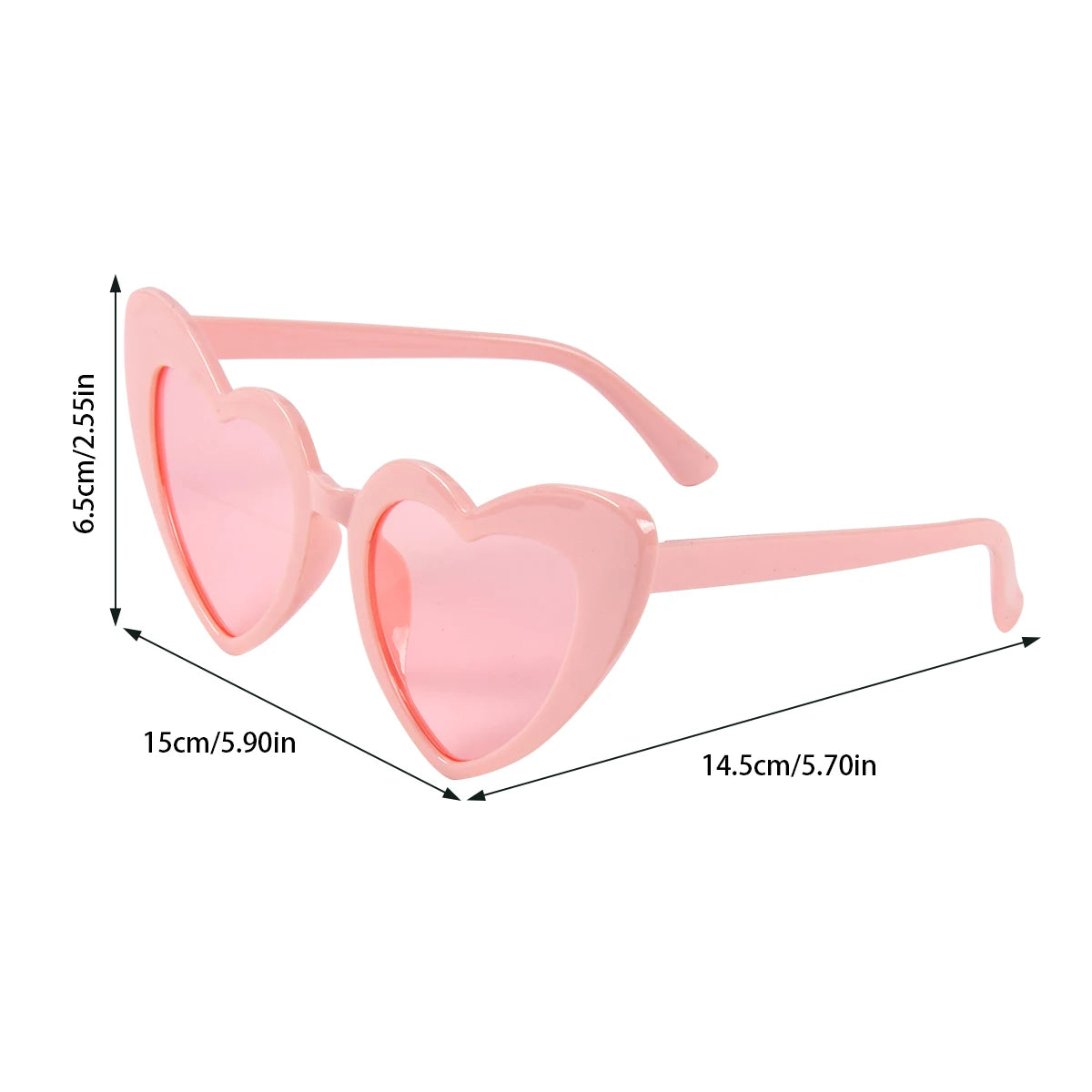 Gafas de sol con forma de corazón y forma de ojo de gato para mujer